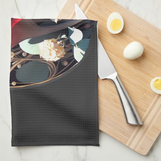 ROSE #1 GESCHIRRTUCH (Viertel Falte)