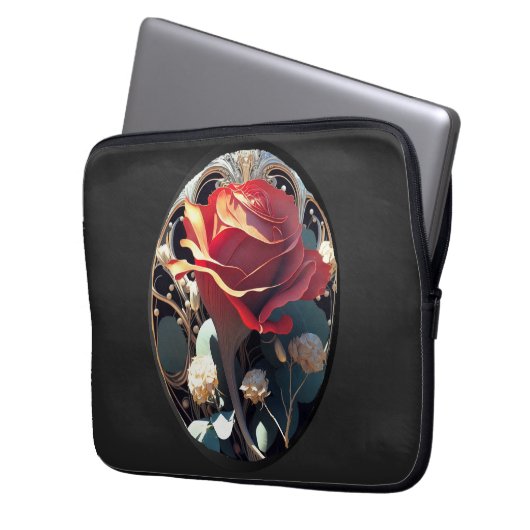 ROSE #1 LAPTOPSCHUTZHÜLLE (Vorderseite Links)