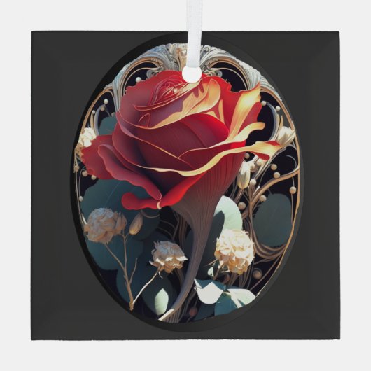 ROSE #1 ORNAMENT AUS GLAS (Rückseite)