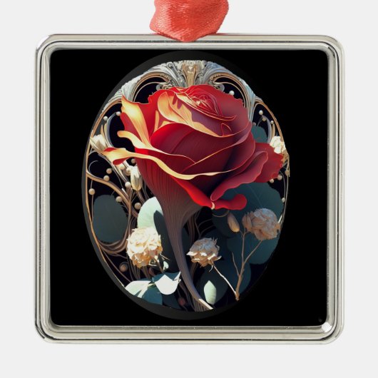 ROSE #1 ORNAMENT AUS METALL (Vorne)