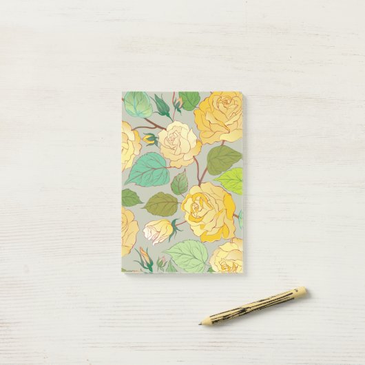 ROSE 1 POST-IT KLEBEZETTEL (Auf Schreibtisch)