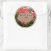 ROSE 1 RUNDER AUFKLEBER (Tasche)