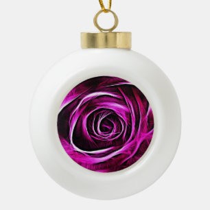 Rose 2014-1101 keramik Kugel-Ornament