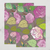 Rose 20 dankeskarte (Vorne/Hinten)