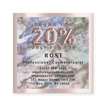Rose 20 % Rabatt für Logo Hair Blue Pink Marmor