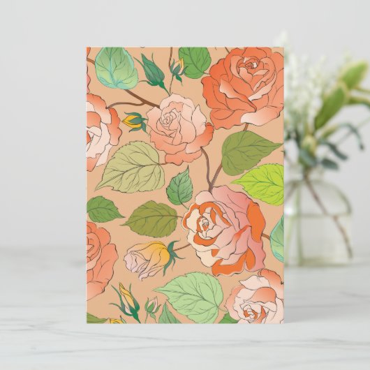 Rose 21 dankeskarte (Stehend Vorderseite)
