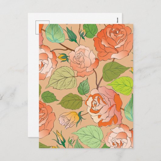 Rose 21 feiertagspostkarte (Vorne/Hinten)