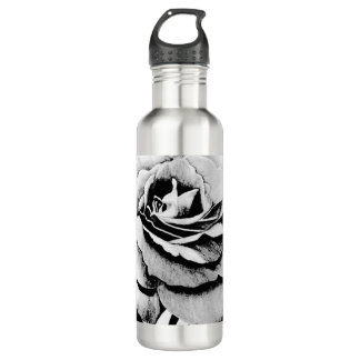 Rose 24oz Wasserflasche graviert Edelstahlflasche