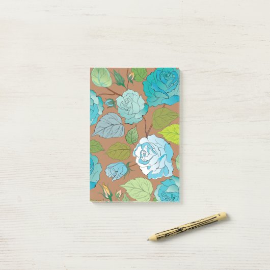 Rose 25 post-it klebezettel (Auf Schreibtisch)