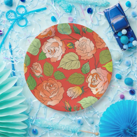 Rose 26 pappteller (Party)