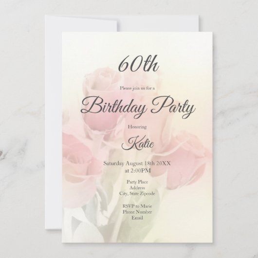 ROSE 2 EINLADUNG (Vorderseite)