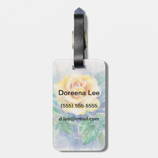 Rose 2 gepäckanhänger (Rückseite vertikal)