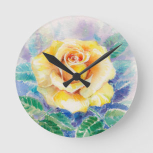 Rose 2 runde wanduhr