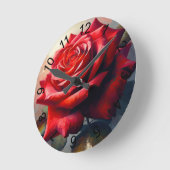 ROSE 2 RUNDE WANDUHR (Winkel)