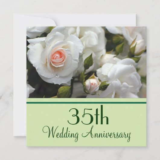 Rose 35 Jahre Einladung (Vorderseite)