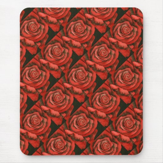 "Rose # 3" Muster florales Muster-Mousepad Mousepad (Vorne)