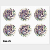 ROSE 3 RUNDER AUFKLEBER (Blatt)