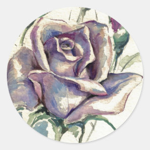 Rose 3 runder aufkleber