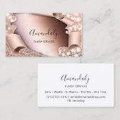 Rose 3D-Effekt Gerahmt Elegant Makeup Haut Visitenkarte (Vorne/Hinten)