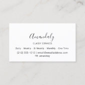 Rose 3D-Effekt Gerahmt Elegant Makeup Haut Visitenkarte (Rückseite)