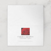 Rose 40. ruby-Jubiläumsstandorte Platzkarte (Außenseite Aufgefaltet)