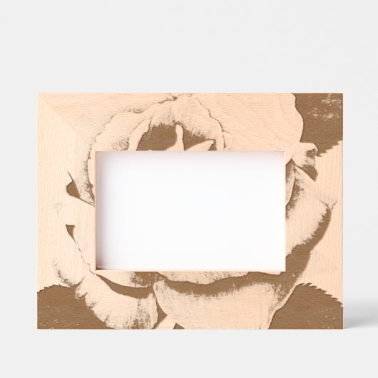 Rose 4"x6" Holzrahmen Geätzte Rahmen (Vorderseite)