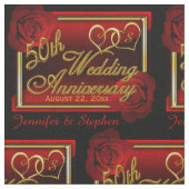 Rose 50. Geburtstag der Goldenen Hochzeit Stoff (Nahaufnahme)