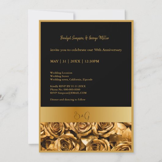 Rose 50. Hochzeitstag (Rückseite)