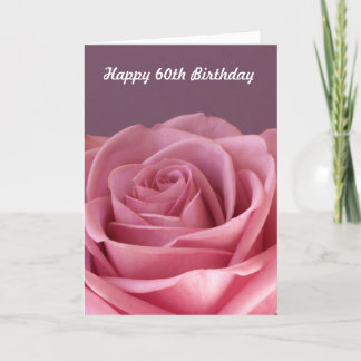 Rose 60. Geburtstagskarte Karte