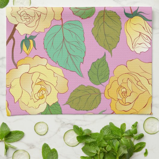 ROSE 6 GESCHIRRTUCH (Gefaltet)