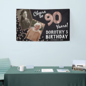Rose 80 Jahre  Gold 2 Foto Geburtstag Banner (Messeveranstaltung)