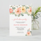 Rose-Abitur Einladung (Stehend Vorderseite)