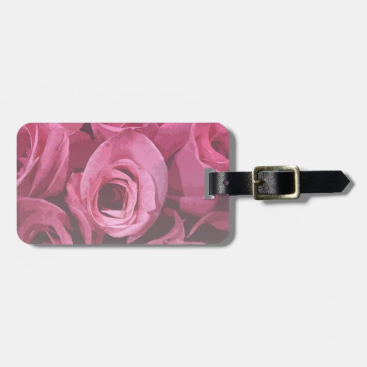 Rose Abstrakt Gepäckanhänger (Vorderseite horizontal)