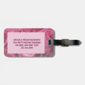 Rose Abstrakt Gepäckanhänger (Rückseite horizontal)