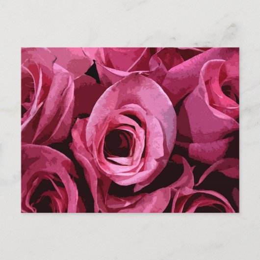 Rose Abstrakt Postkarte (Vorderseite)