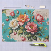 Rose Acrylmalerei Decoupage Seidenpapier (Handwerk)