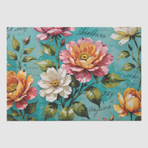 Rose Acrylmalerei Decoupage Seidenpapier
