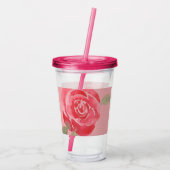 Rose Acryltrinkbecher (Rückseite)