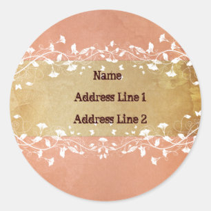 Rose-Adressetiketten Runder Aufkleber