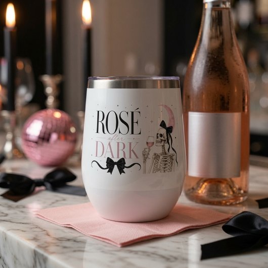 Rosé After Dark Skelett Halloween