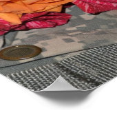 Rose Aku Militärische Uniform-Truppen Poster (Ecke)