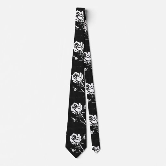 "Rose Alba" Blumengarten Neck Tie Krawatte (Vorderseite)