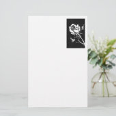 "Rose Alba" Blumengeschosse Briefpapier (Stehend Vorderseite)