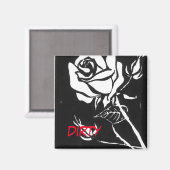 "Rose Alba" Geschirrspüler Status Magnet (Vorderseite/Rückseite)
