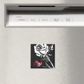 "Rose Alba" Geschirrspüler Status Magnet (In Situ (Geschirrspüler))