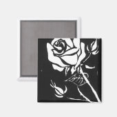 "Rose Alba" Magnet (Vorderseite/Rückseite)