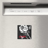 "Rose Alba" Sauberes Geschirrspüler Status Magnet (In Situ (Geschirrspüler))
