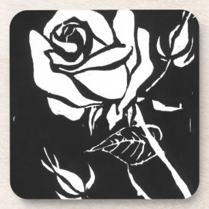 "Rose Alba" Set für Blumenkohl-Untersetzer Getränkeuntersetzer