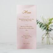 Rose Alcohol Ink Elegant Flat Menu Menükarte (Stehend Vorderseite)