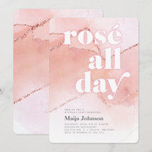 Rosé All Day 21. Geburtstagseinladung